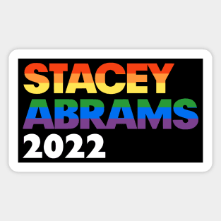 Stacey Abrams 2022 LGBT Rainbow Design: Stacy Abrams For Georgia Governor Sticker